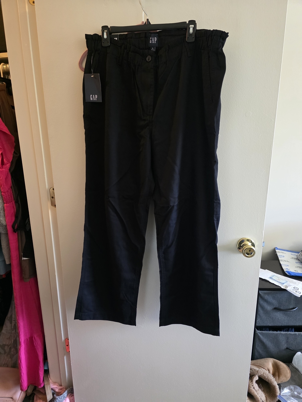GAP Black Paperbag Waist Chinos